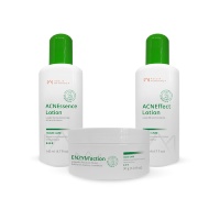  Kit com produtos para tratar pele com acne